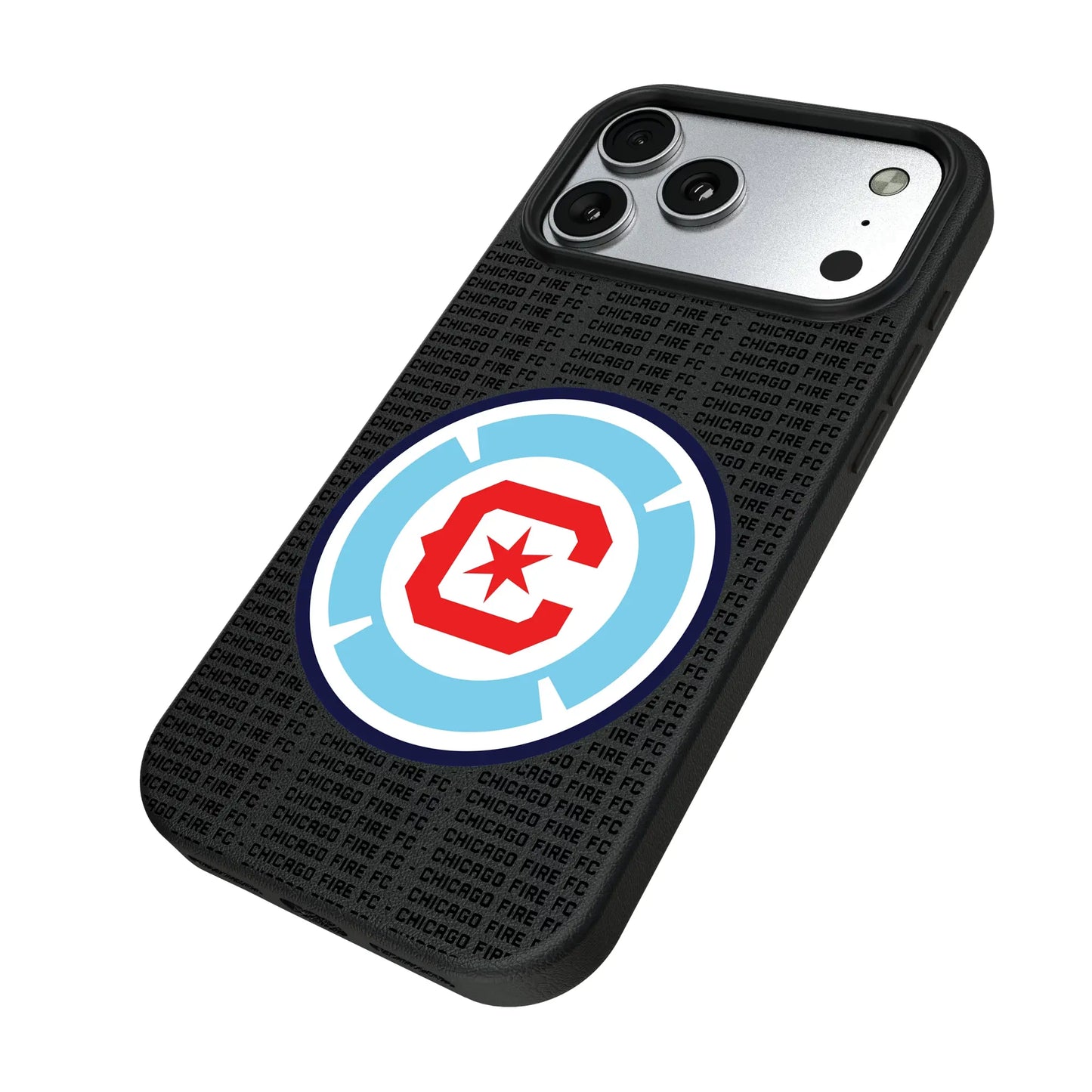 Chicago Fire Text Backdrop MagSafe Compatible Phone Case for Apple iPhone