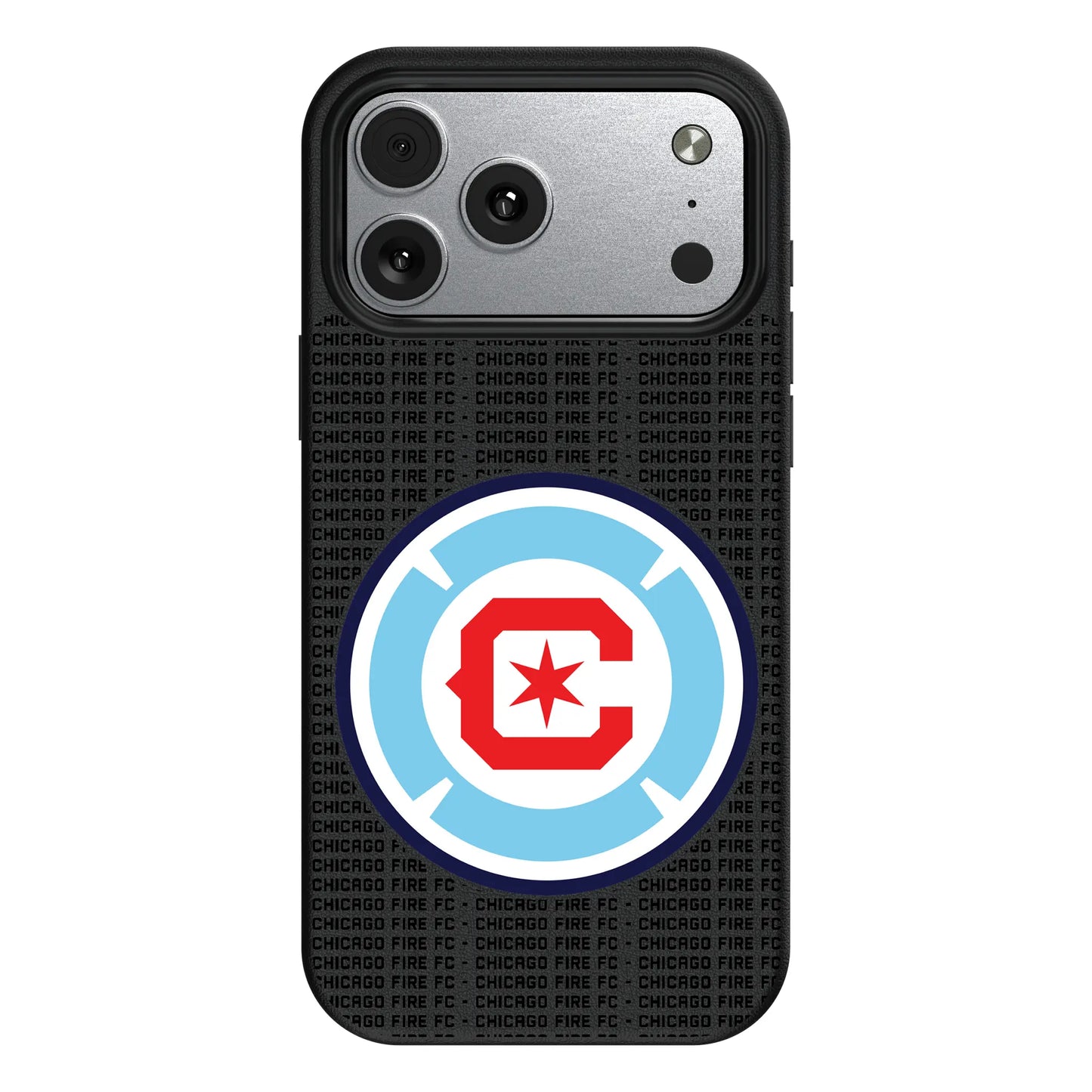 Chicago Fire Text Backdrop MagSafe Compatible Phone Case for Apple iPhone
