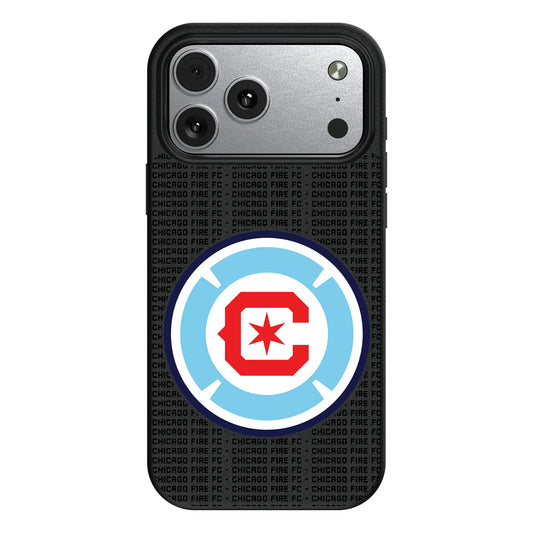 Chicago Fire Text Backdrop MagSafe Compatible Phone Case for Apple iPhone