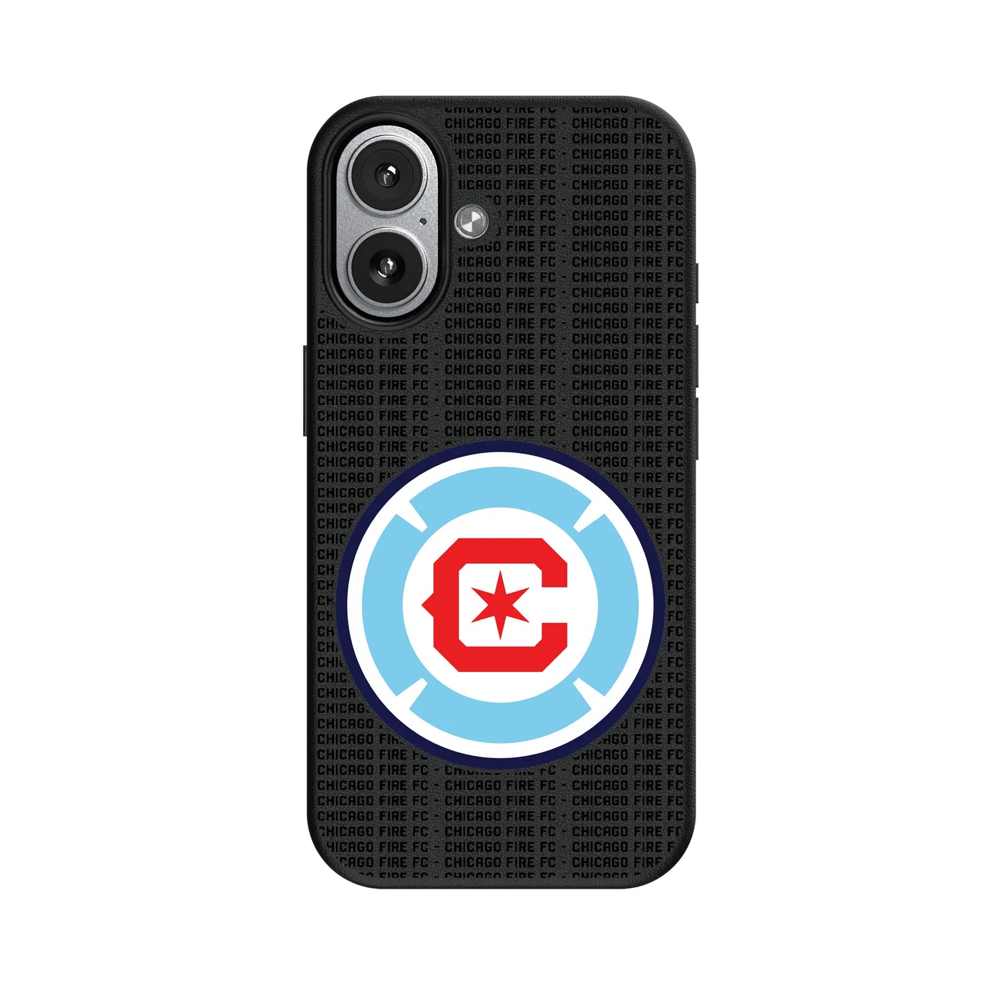 Chicago Fire Text Backdrop MagSafe Compatible Phone Case for Apple iPhone