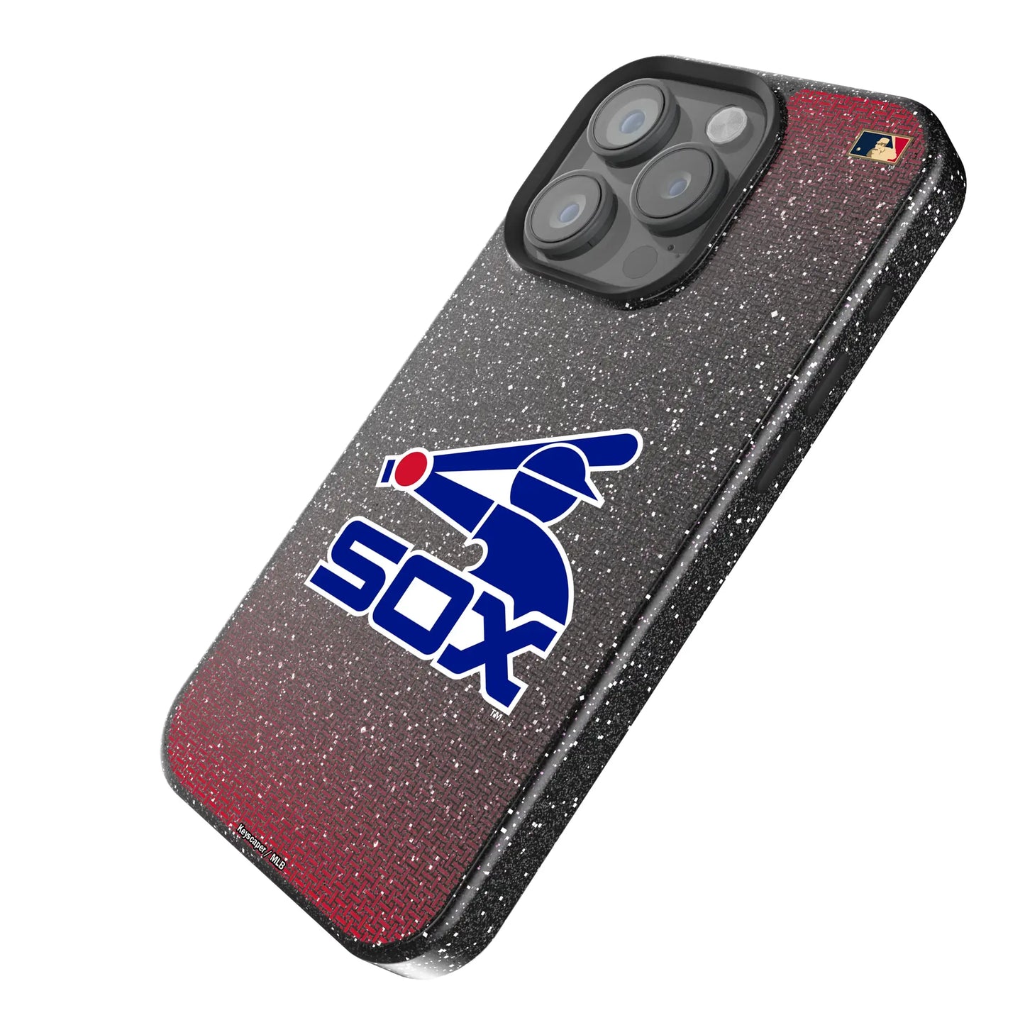 Chicago White Sox 1976-1981 - Cooperstown Collection Linen Black Bling Phone Case for Apple iPhone