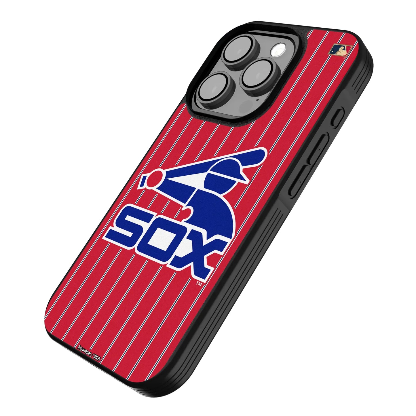 Chicago White Sox 1976-1981 - Cooperstown Collection Pinstripe Bump Phone Case for Apple iPhone