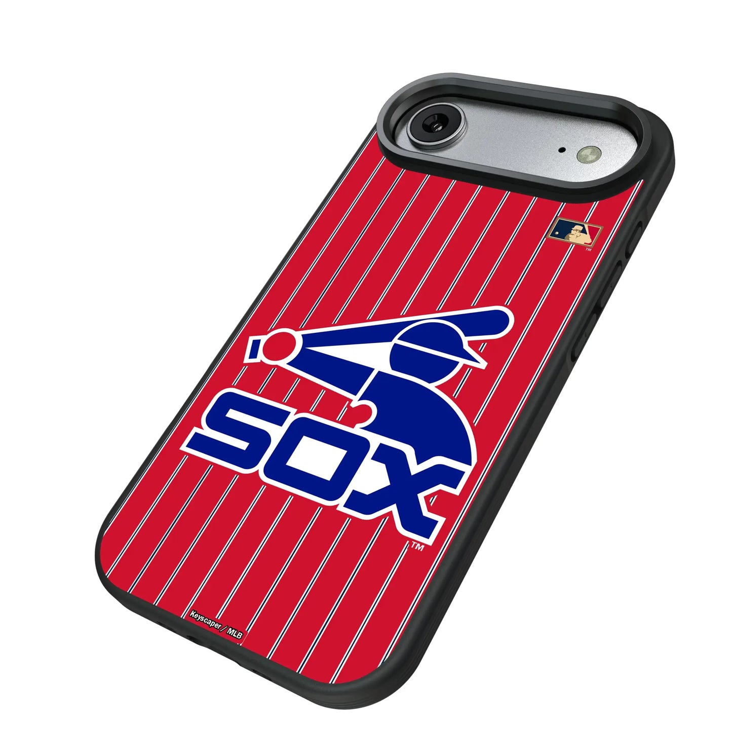 Chicago White Sox 1976-1981 - Cooperstown Collection Pinstripe Bump Phone Case for Apple iPhone