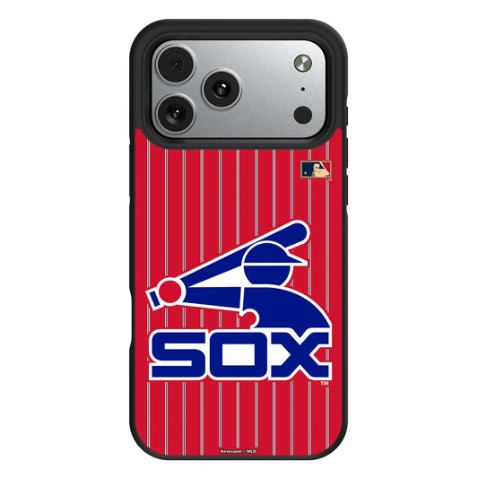 Chicago White Sox 1976-1981 - Cooperstown Collection Pinstripe Bump Phone Case for Apple iPhone