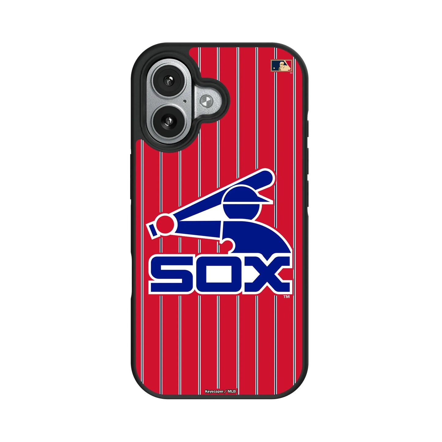Chicago White Sox 1976-1981 - Cooperstown Collection Pinstripe Bump Phone Case for Apple iPhone
