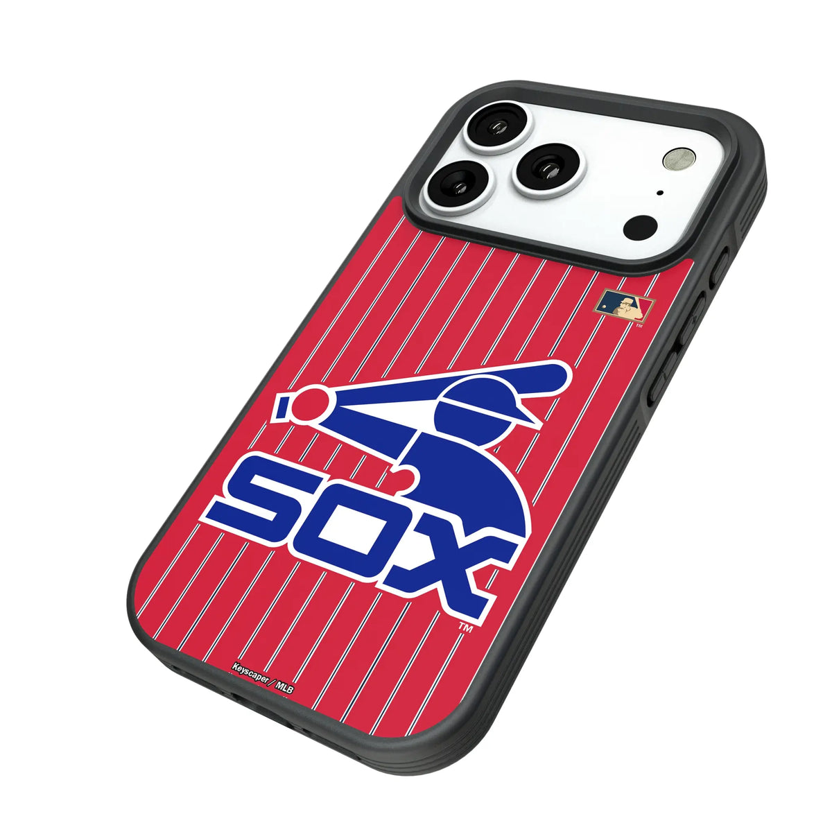 Chicago White Sox 1976-1981 - Cooperstown Collection Pinstripe Bump Phone Case for Apple iPhone