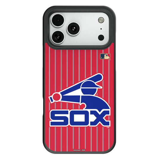 Chicago White Sox 1976-1981 - Cooperstown Collection Pinstripe Bump Phone Case for Apple iPhone