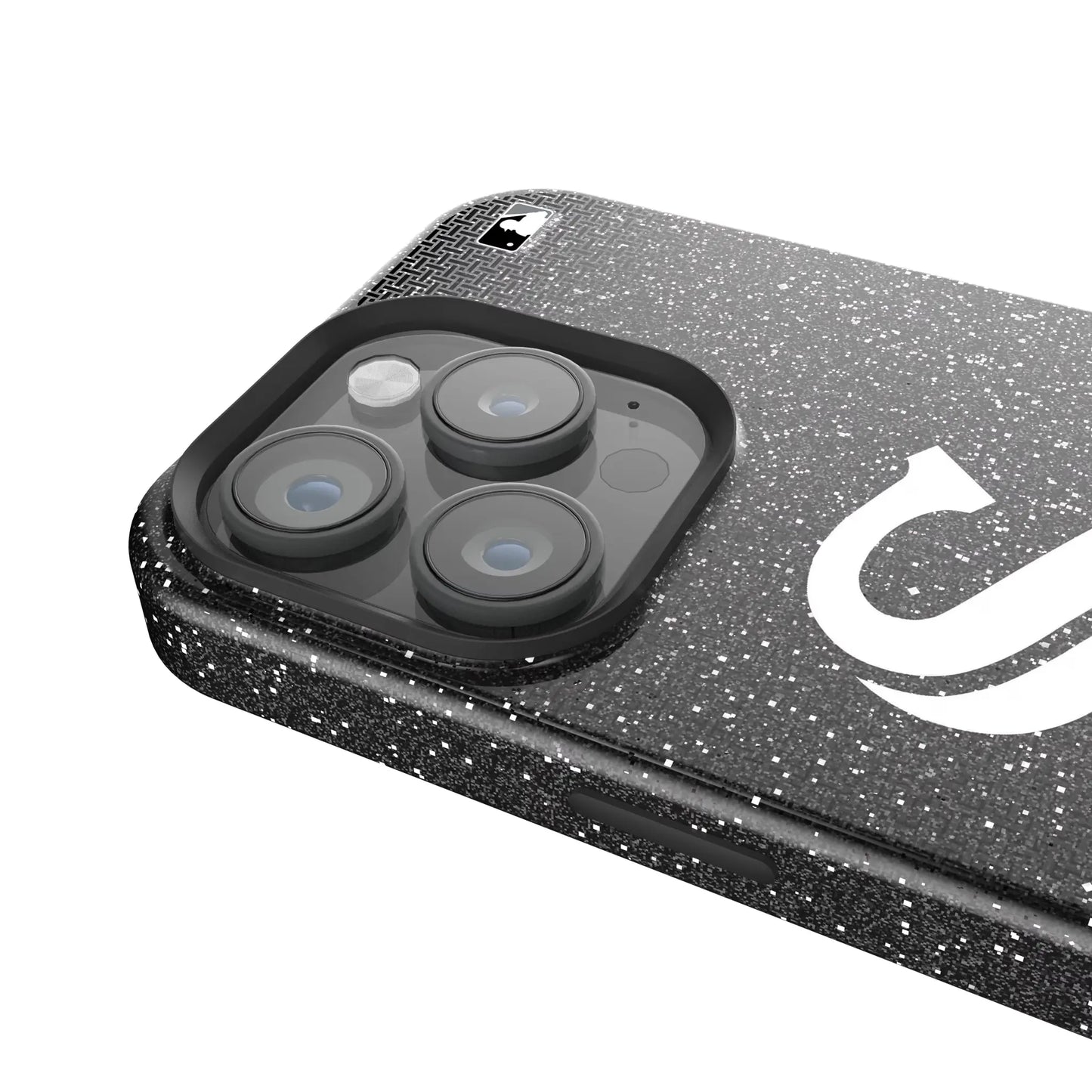 Chicago White Sox Linen Black Bling Phone Case for Apple iPhone