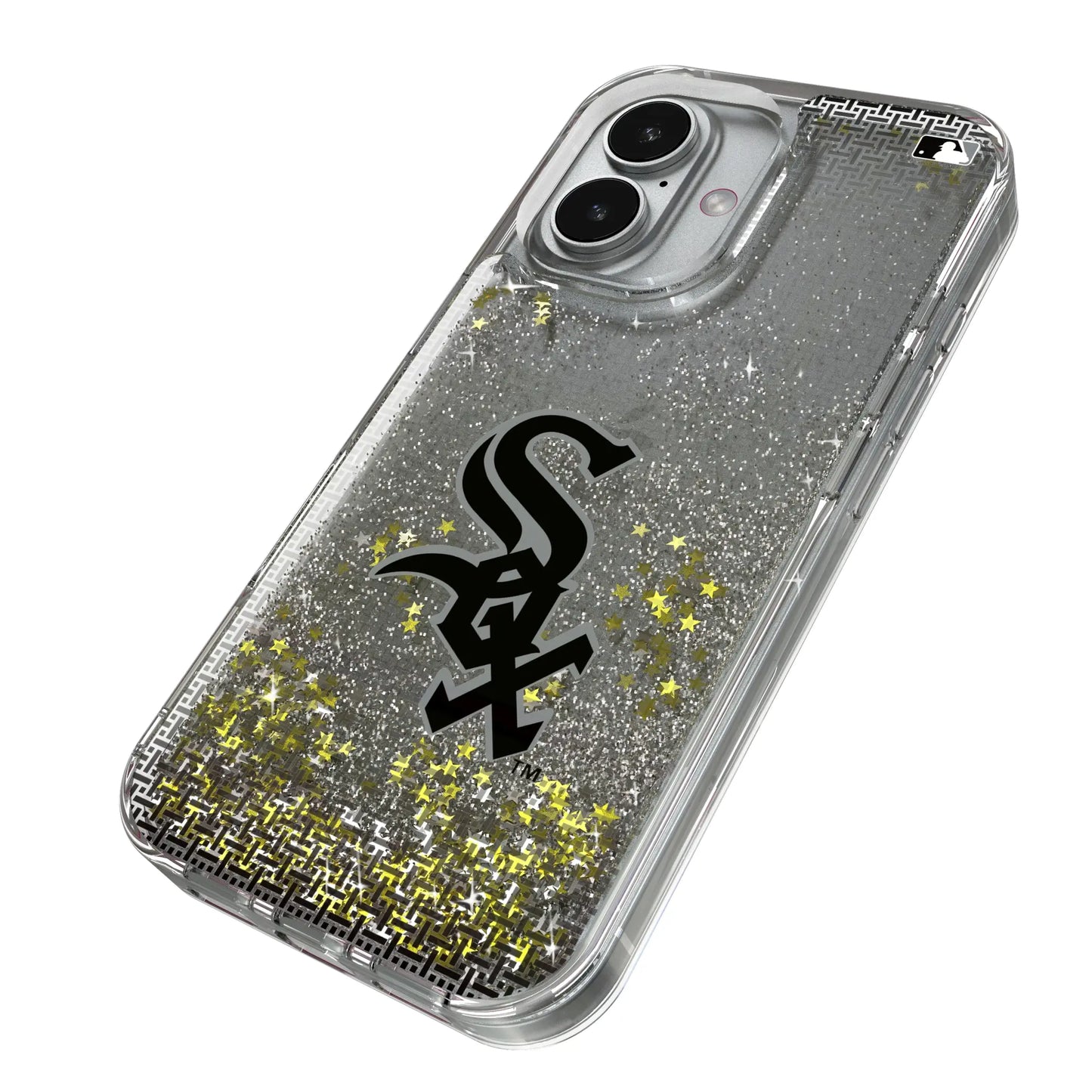 Chicago White Sox Linen Glitter Phone Case for Apple iPhone