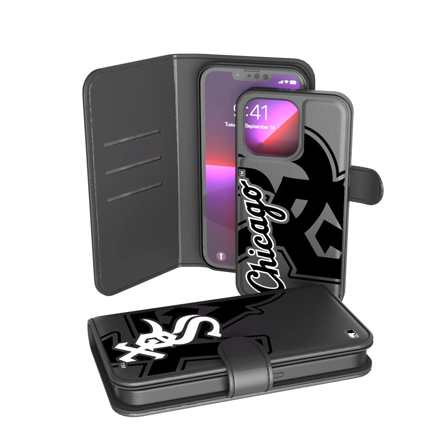 Chicago White Sox Monocolor Tilt Wallet Phone Case for Apple iPhone