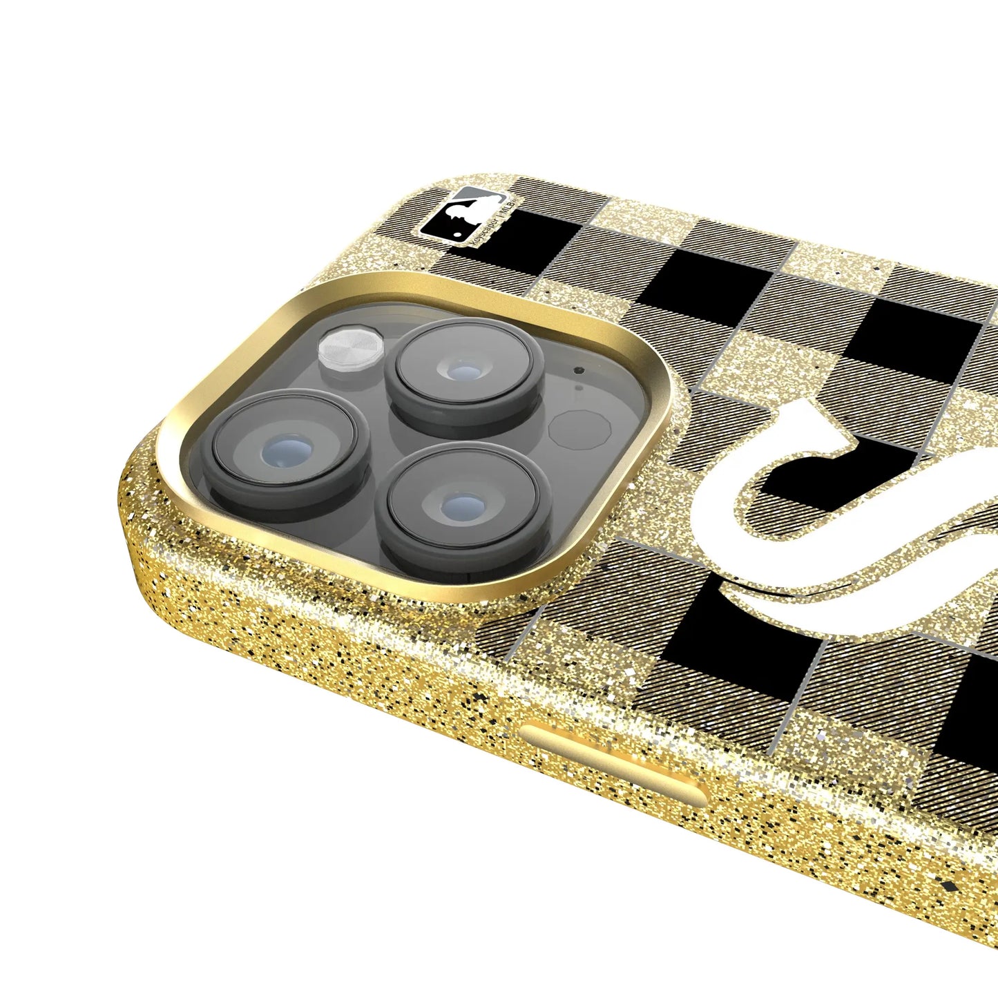 Chicago White Sox Plaid Bling Phone Case for Apple iPhone