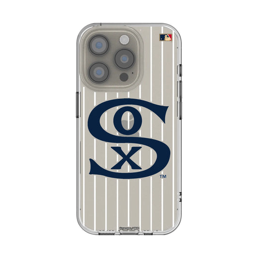 Chicago White Sox Road 1919-1921 - Cooperstown Collection Pinstripe Clear Phone Case for Apple iPhone