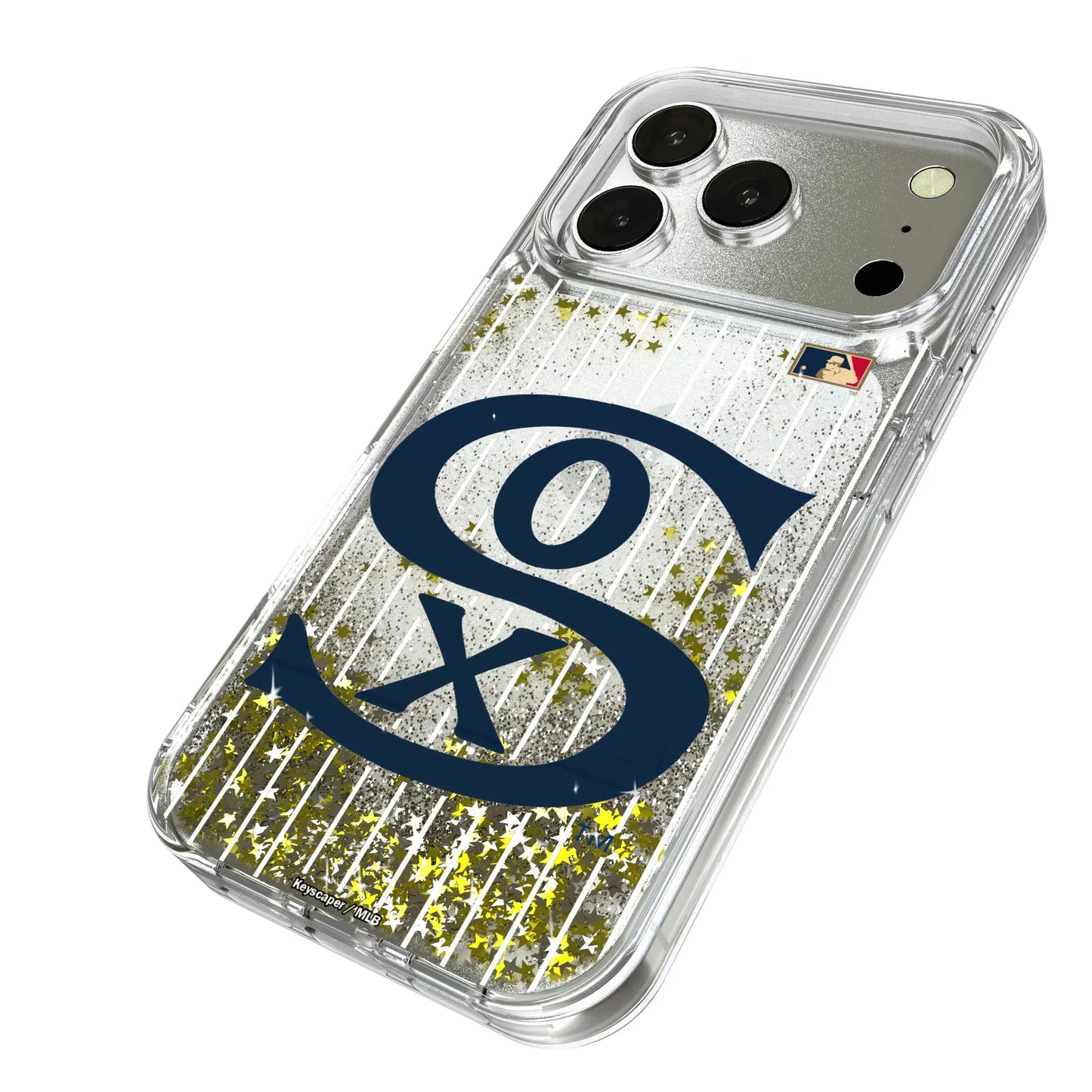 Chicago White Sox Road 1919-1921 - Cooperstown Collection Pinstripe Glitter Phone Case for Apple iPhone