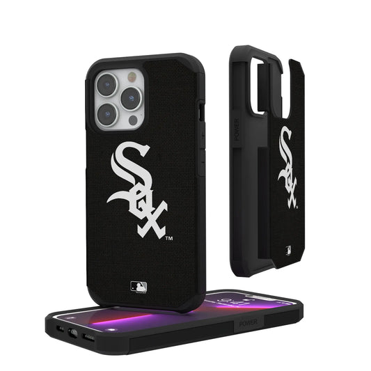 Chicago White Sox Solid Rugged Phone Case for Apple iPhone