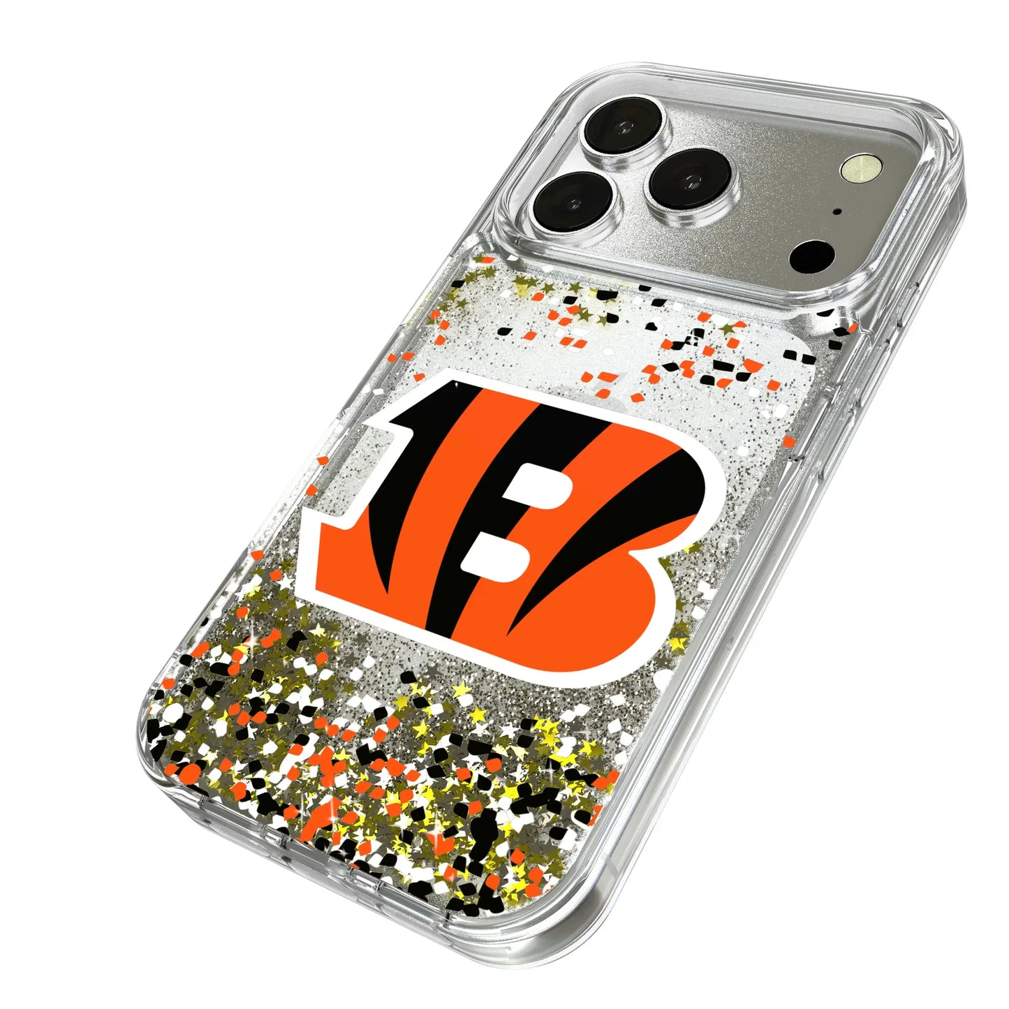 Cincinnati Bengals Confetti Glitter Phone Case for Apple iPhone