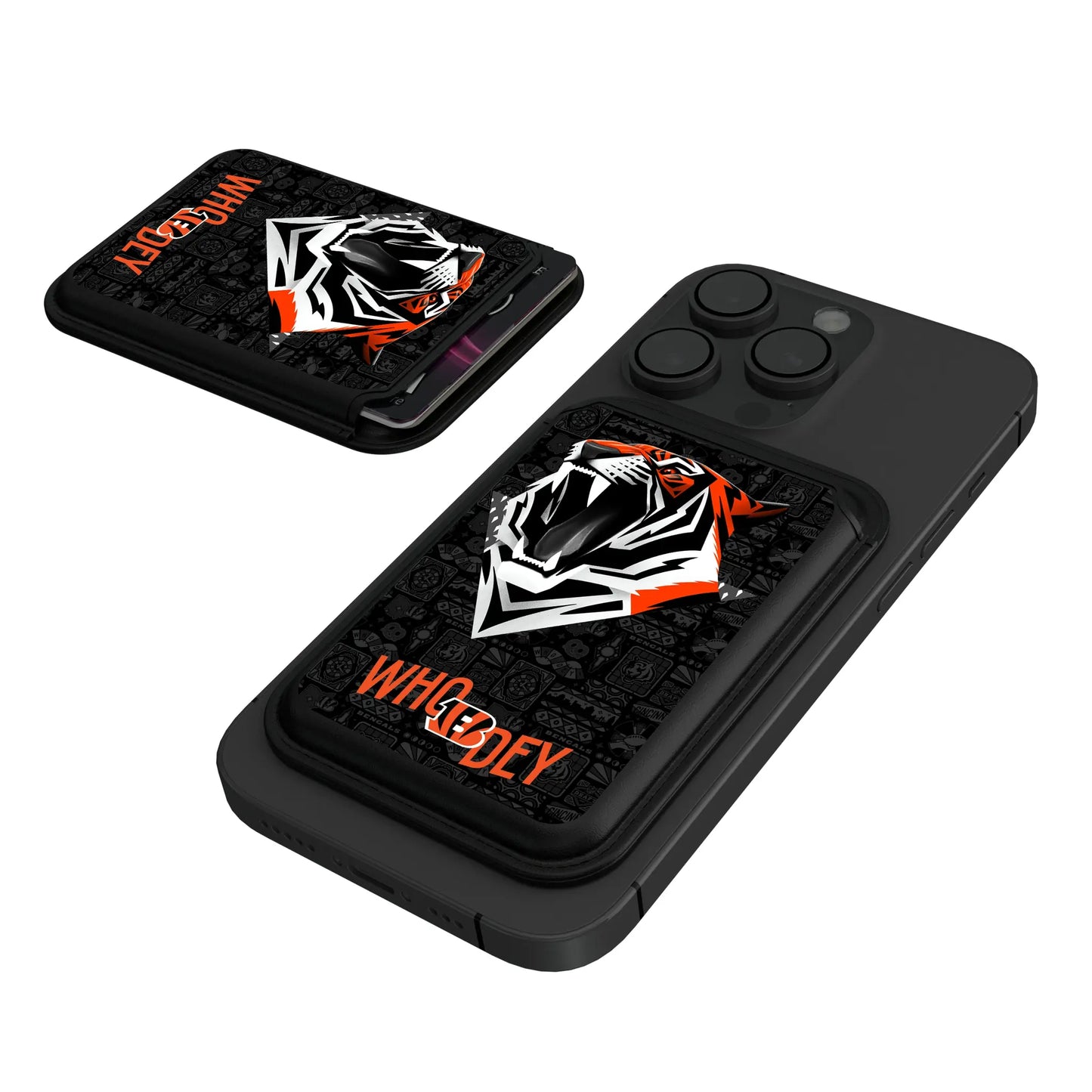 Cincinnati Bengals Deco Black Magnetic Credit Card Wallet