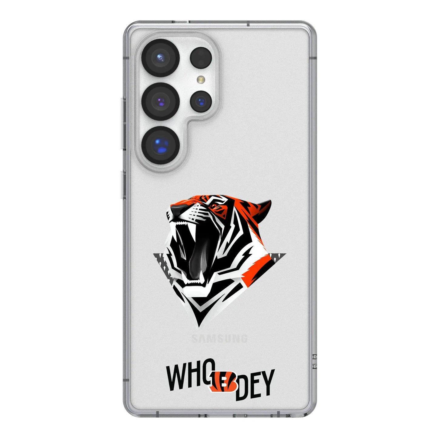 Cincinnati Bengals Deco Clear Phone Case for Samsung Galaxy