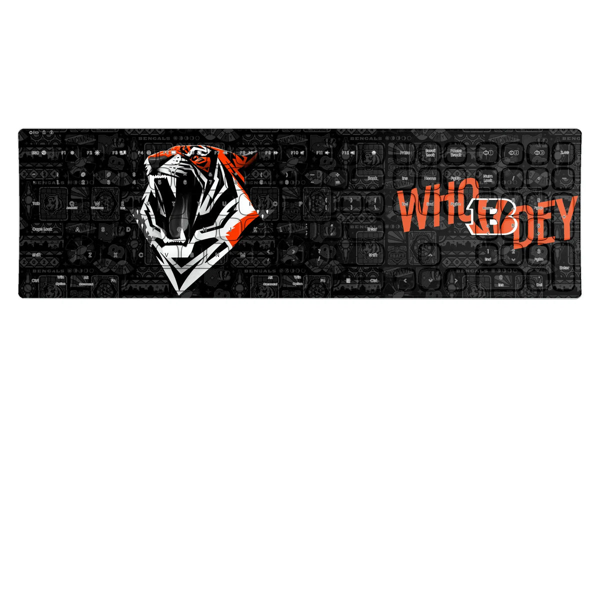 Cincinnati Bengals Deco Curved Wireless Keyboard