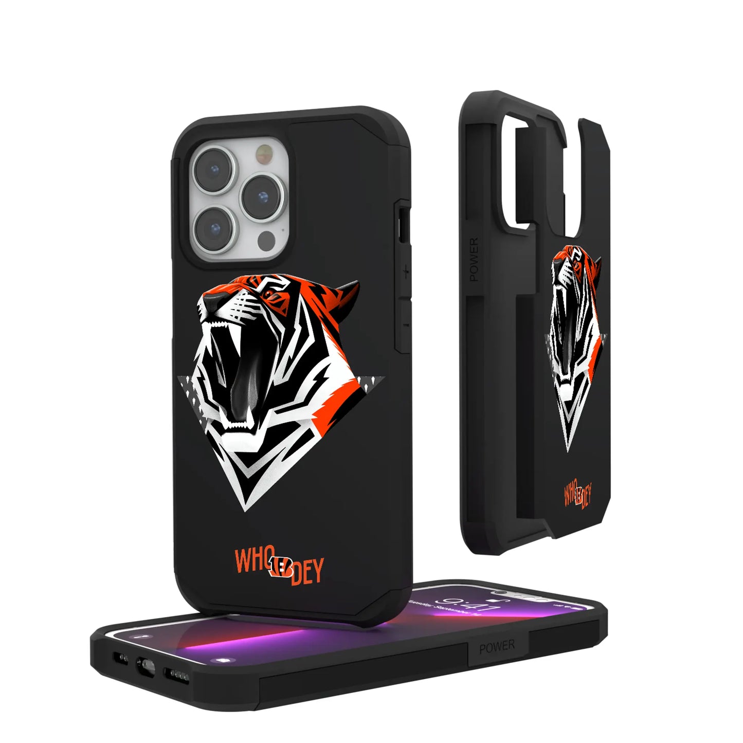 Cincinnati Bengals Deco Rugged Phone Case for Apple iPhone