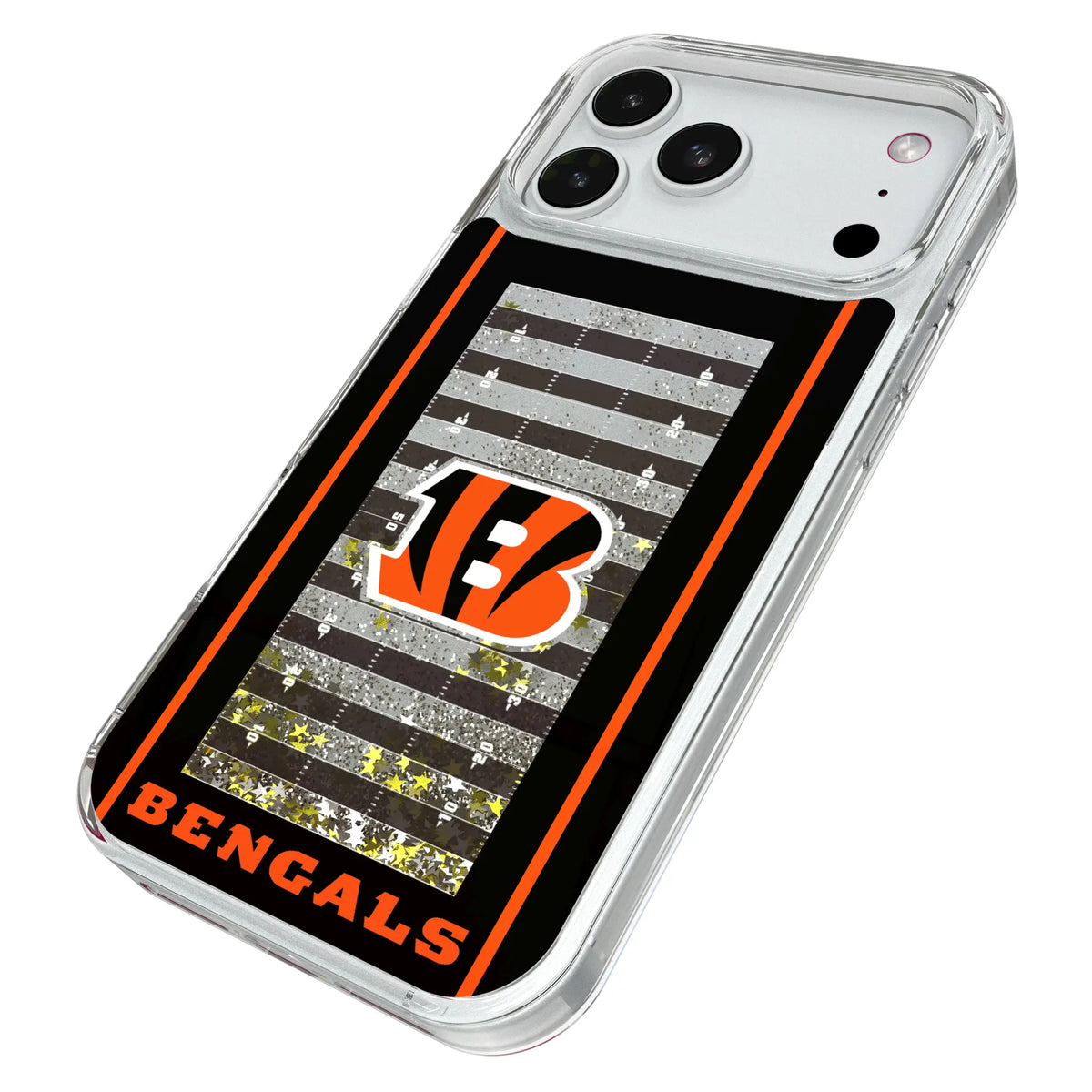 Cincinnati Bengals Field Glitter Phone Case for Apple iPhone