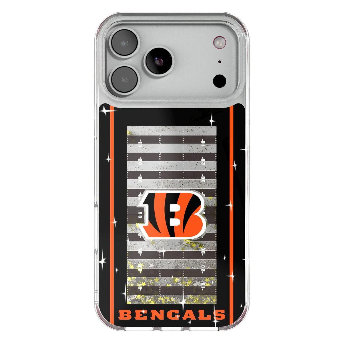 Cincinnati Bengals Field Glitter Phone Case for Apple iPhone