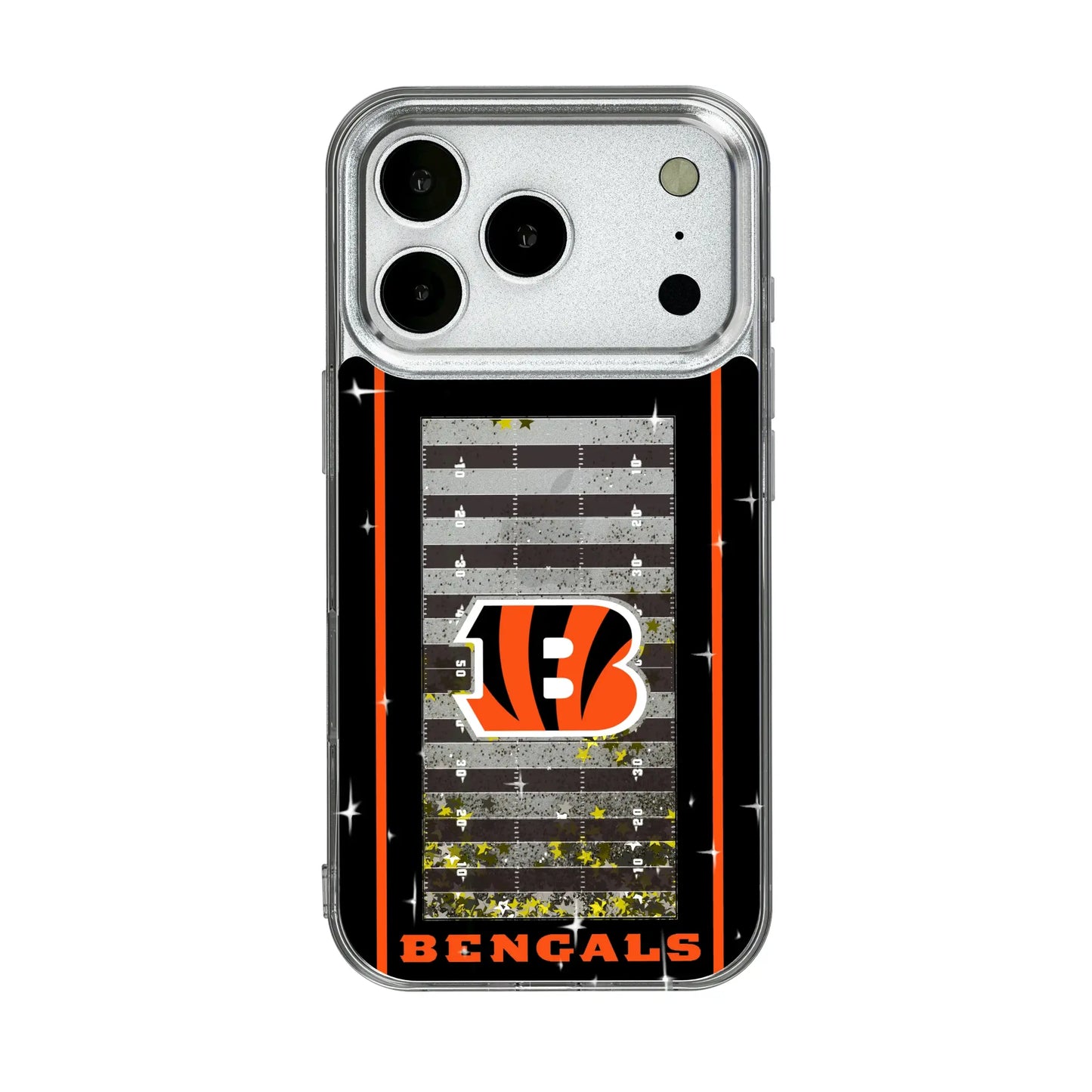 Cincinnati Bengals Field Glitter Phone Case for Apple iPhone