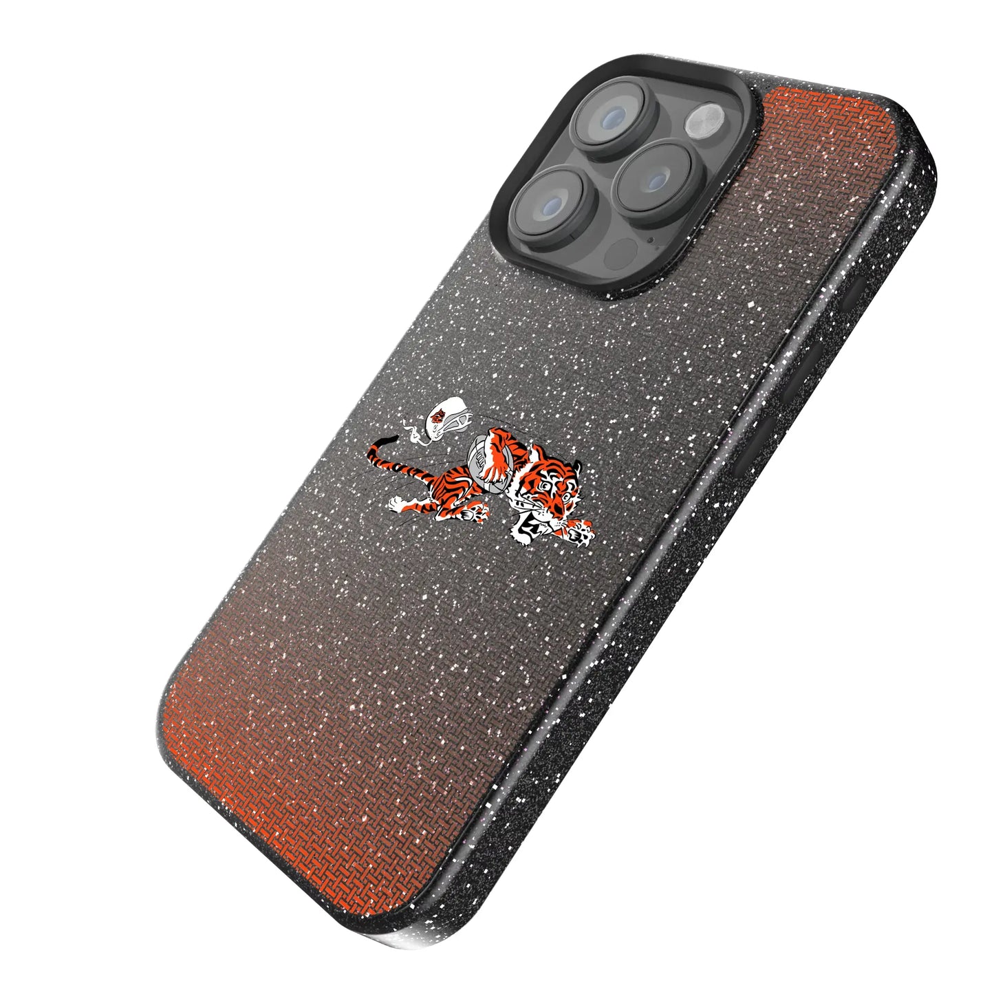 Cincinnati Bengals Historic Collection Linen Black Bling Phone Case for Apple iPhone
