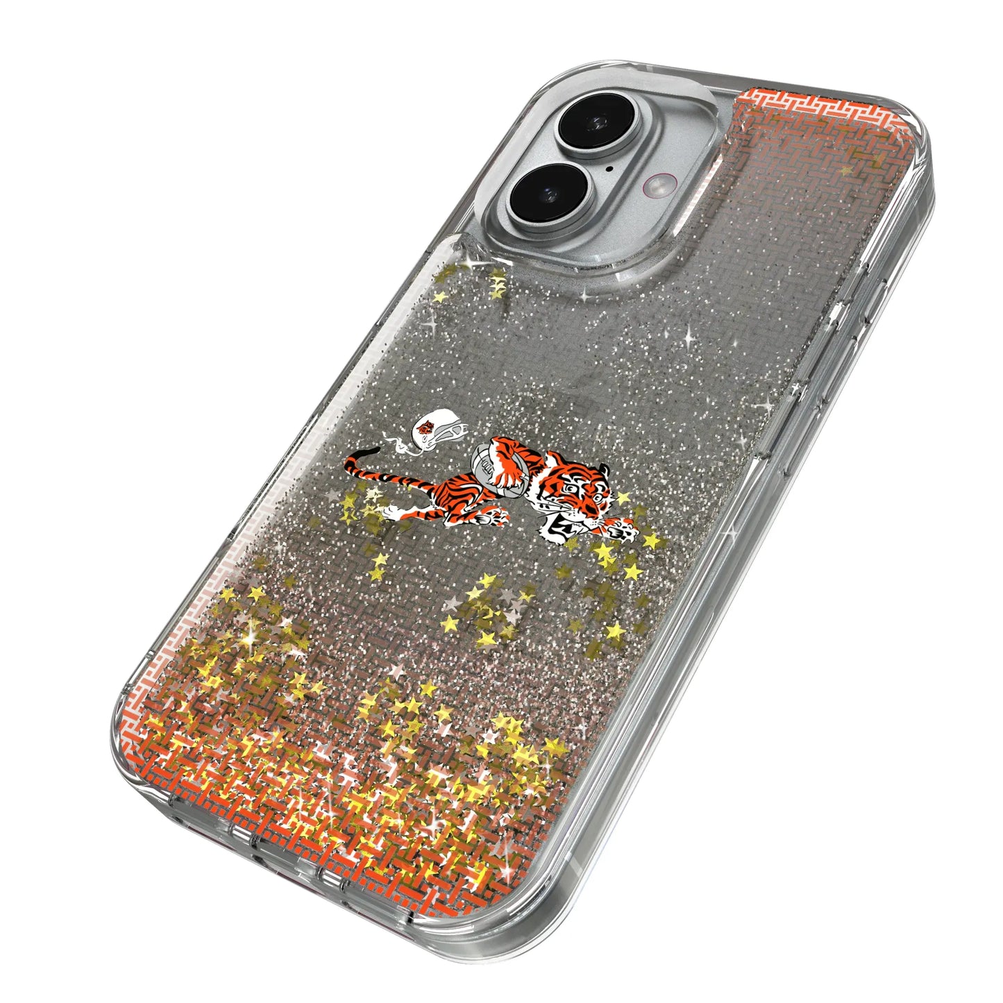 Cincinnati Bengals Historic Collection Linen Glitter Phone Case for Apple iPhone