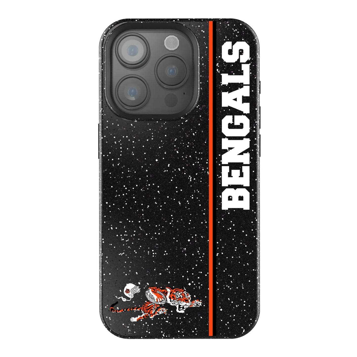 Cincinnati Bengals Historic Collection Sidebar Black Bling Phone Case for Apple iPhone