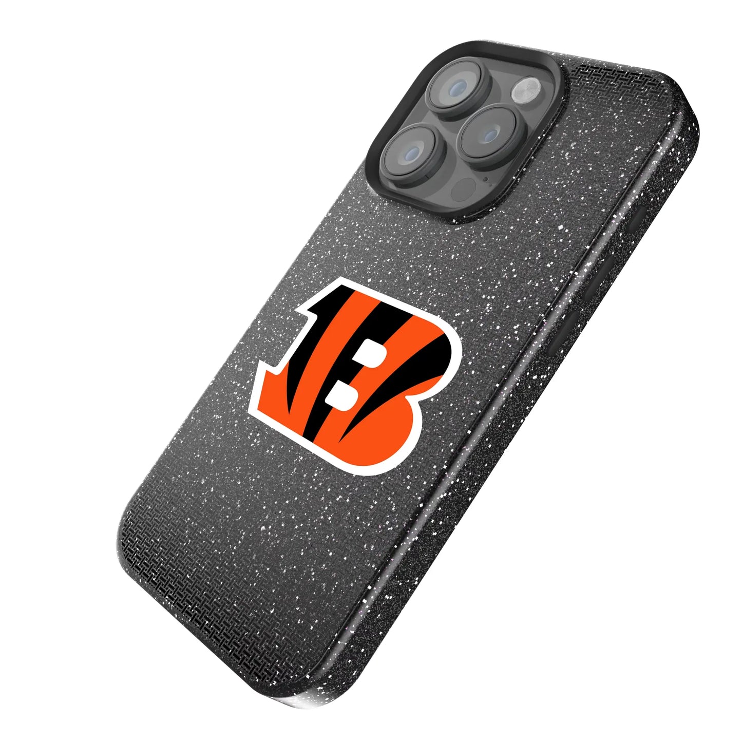 Cincinnati Bengals Linen Black Bling Phone Case for Apple iPhone