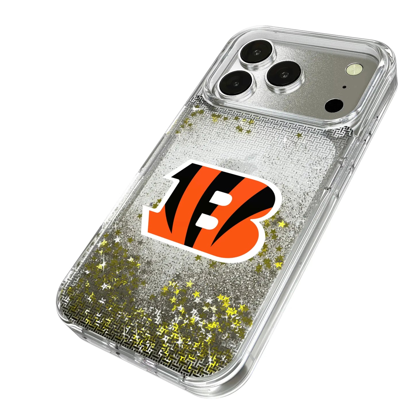 Cincinnati Bengals Linen Glitter Phone Case for Apple iPhone