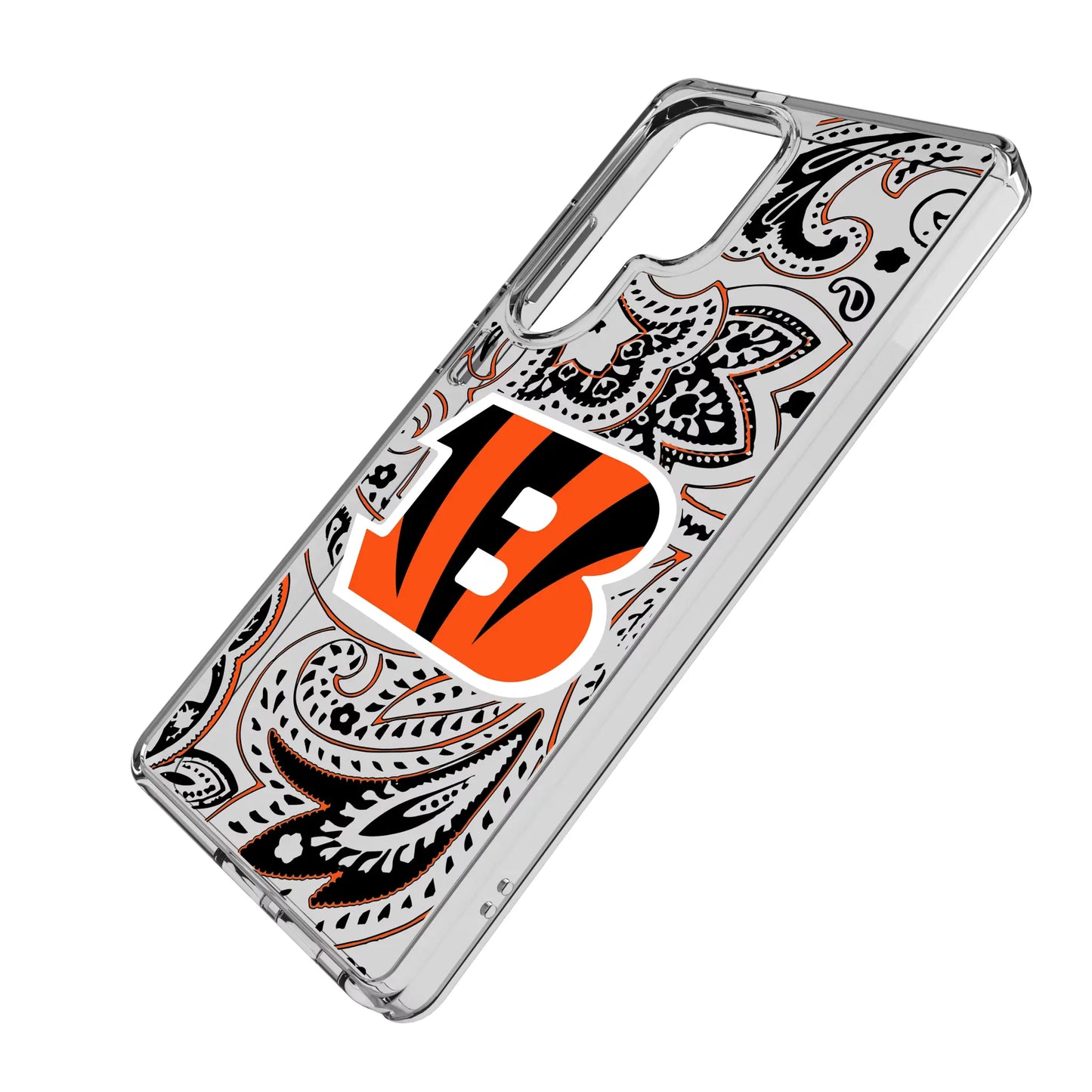 Cincinnati Bengals Paisley Clear Phone Case for Samsung Galaxy