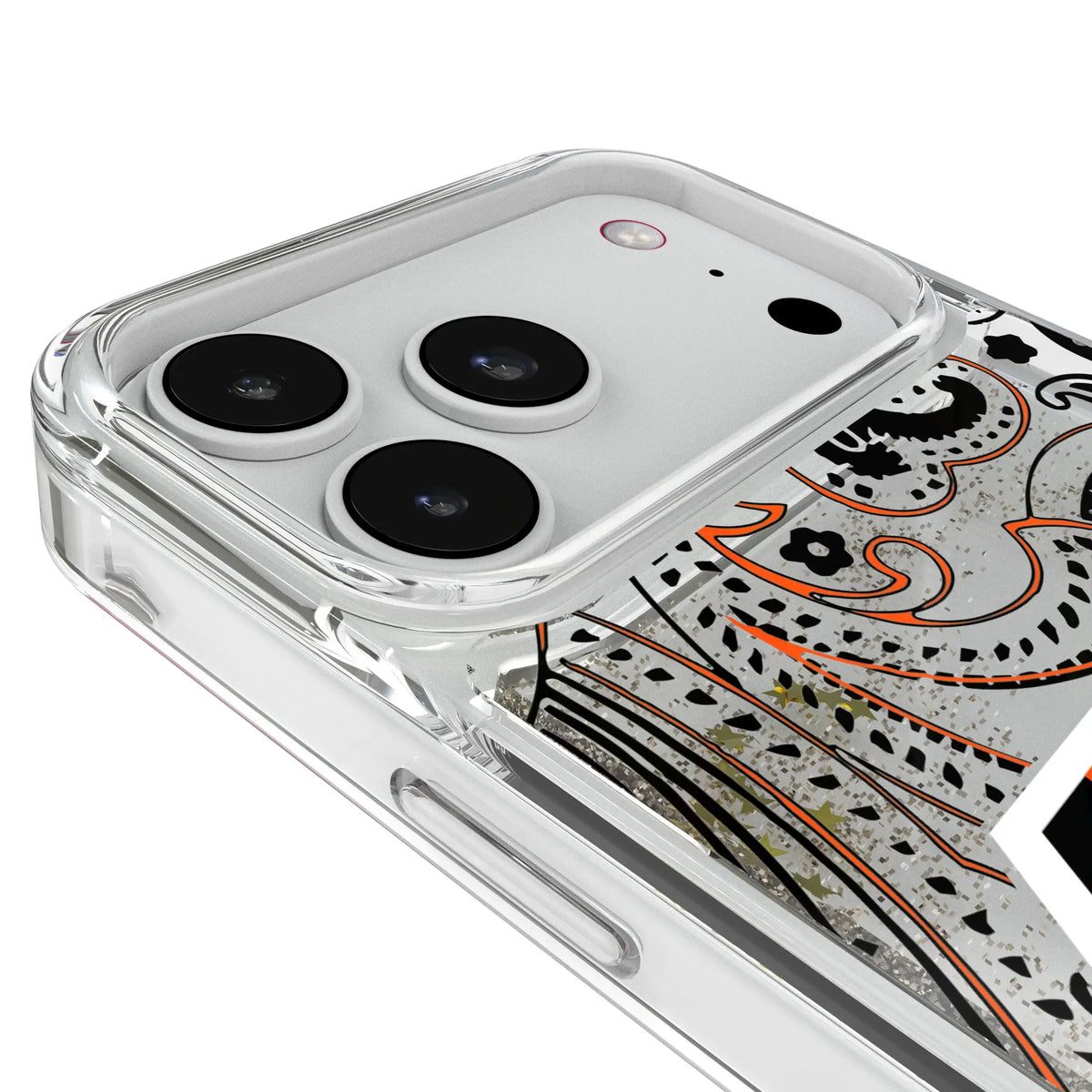 Cincinnati Bengals Paisley Glitter Phone Case for Apple iPhone