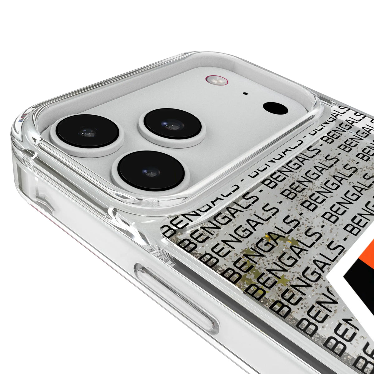 Cincinnati Bengals Text Backdrop Glitter Phone Case for Apple iPhone