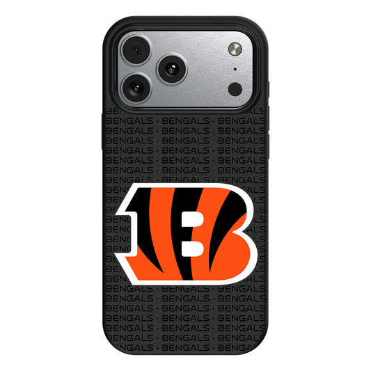 Cincinnati Bengals Text Backdrop MagSafe Compatible Phone Case for Apple iPhone