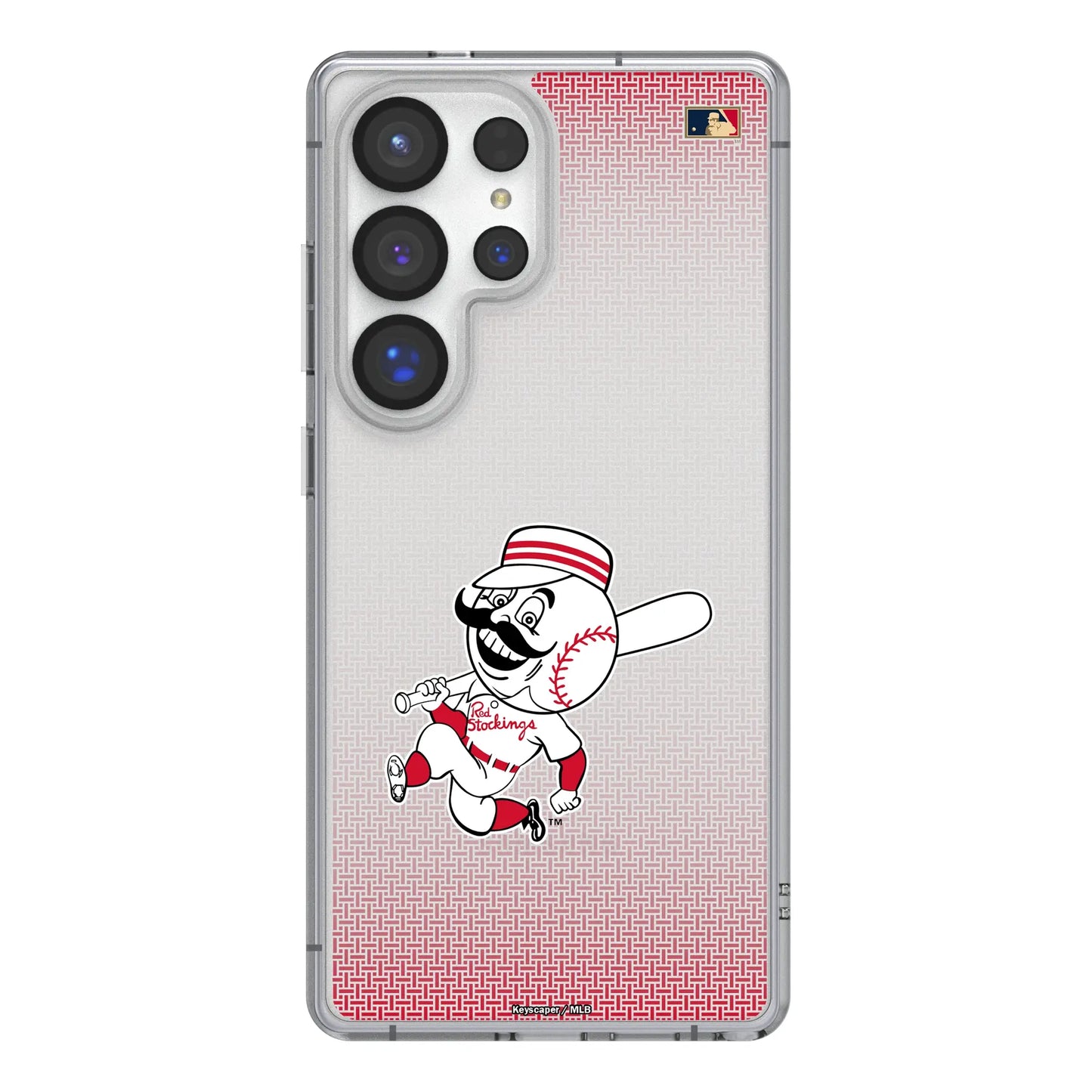 Cincinnati Reds 1953-1967 - Cooperstown Collection Linen Clear Phone Case for Samsung Galaxy