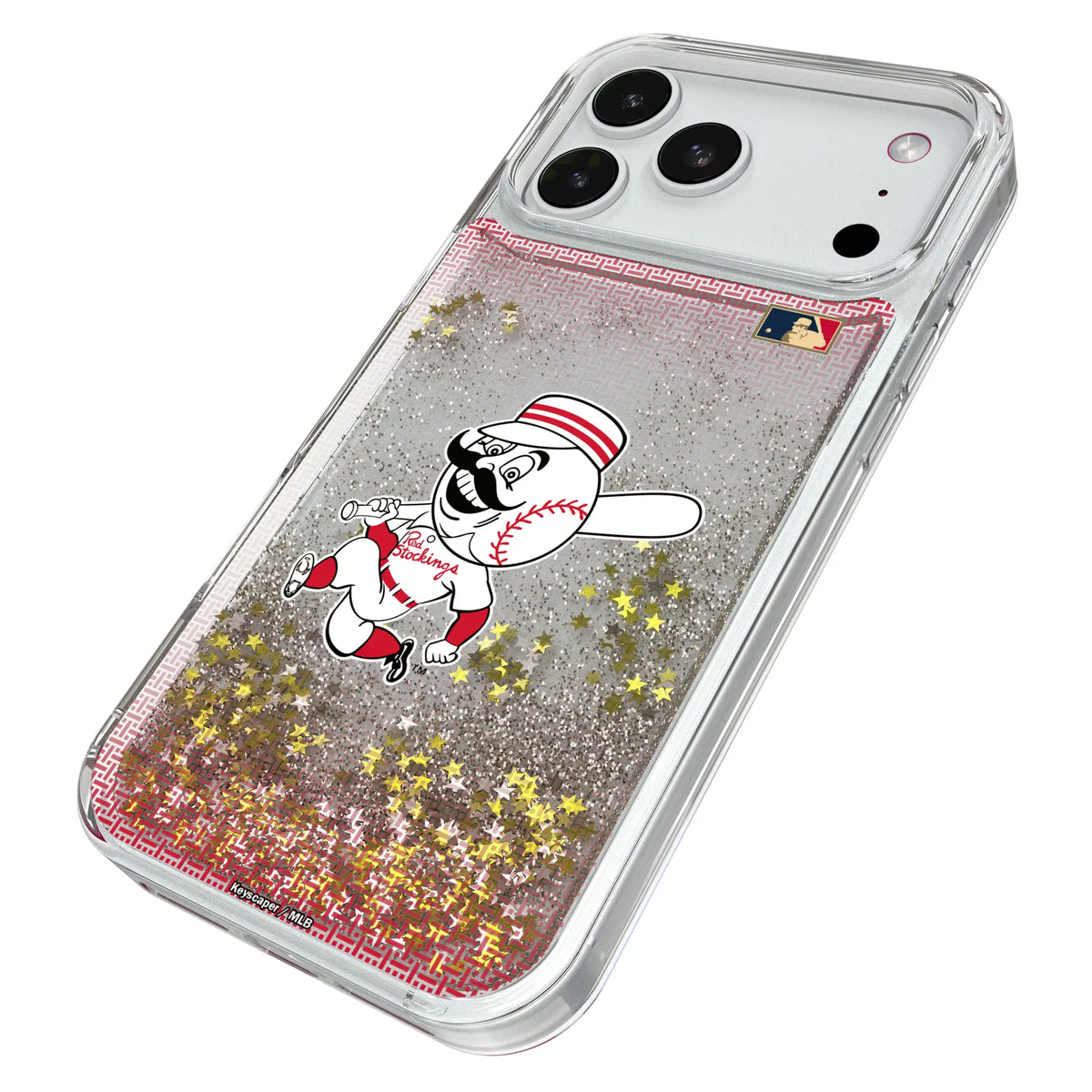 Cincinnati Reds 1953-1967 - Cooperstown Collection Linen Glitter Phone Case for Apple iPhone