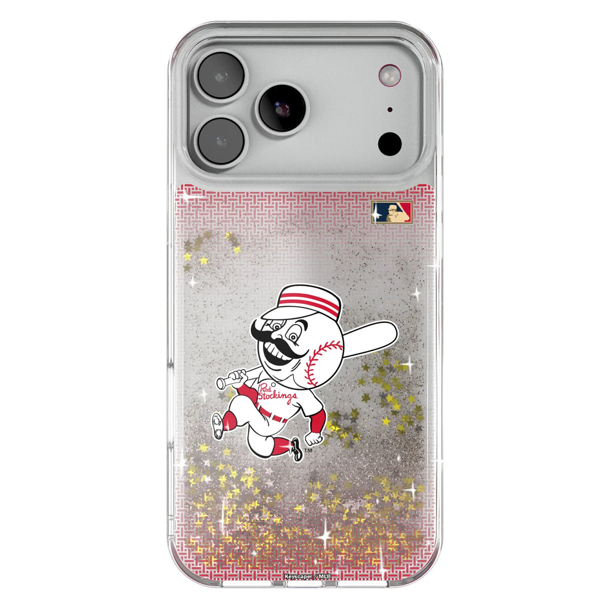 Cincinnati Reds 1953-1967 - Cooperstown Collection Linen Glitter Phone Case for Apple iPhone