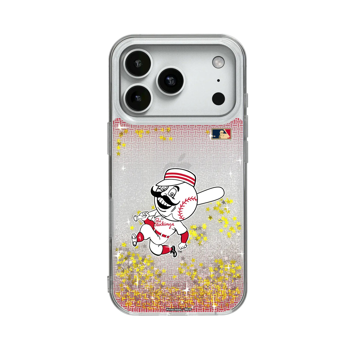 Cincinnati Reds 1953-1967 - Cooperstown Collection Linen Glitter Phone Case for Apple iPhone