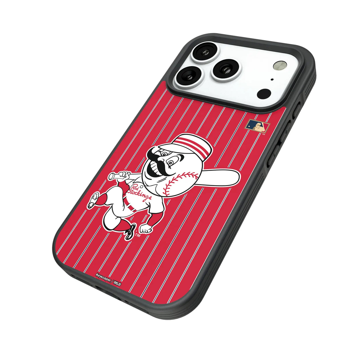 Cincinnati Reds 1953-1967 - Cooperstown Collection Pinstripe Bump Phone Case for Apple iPhone