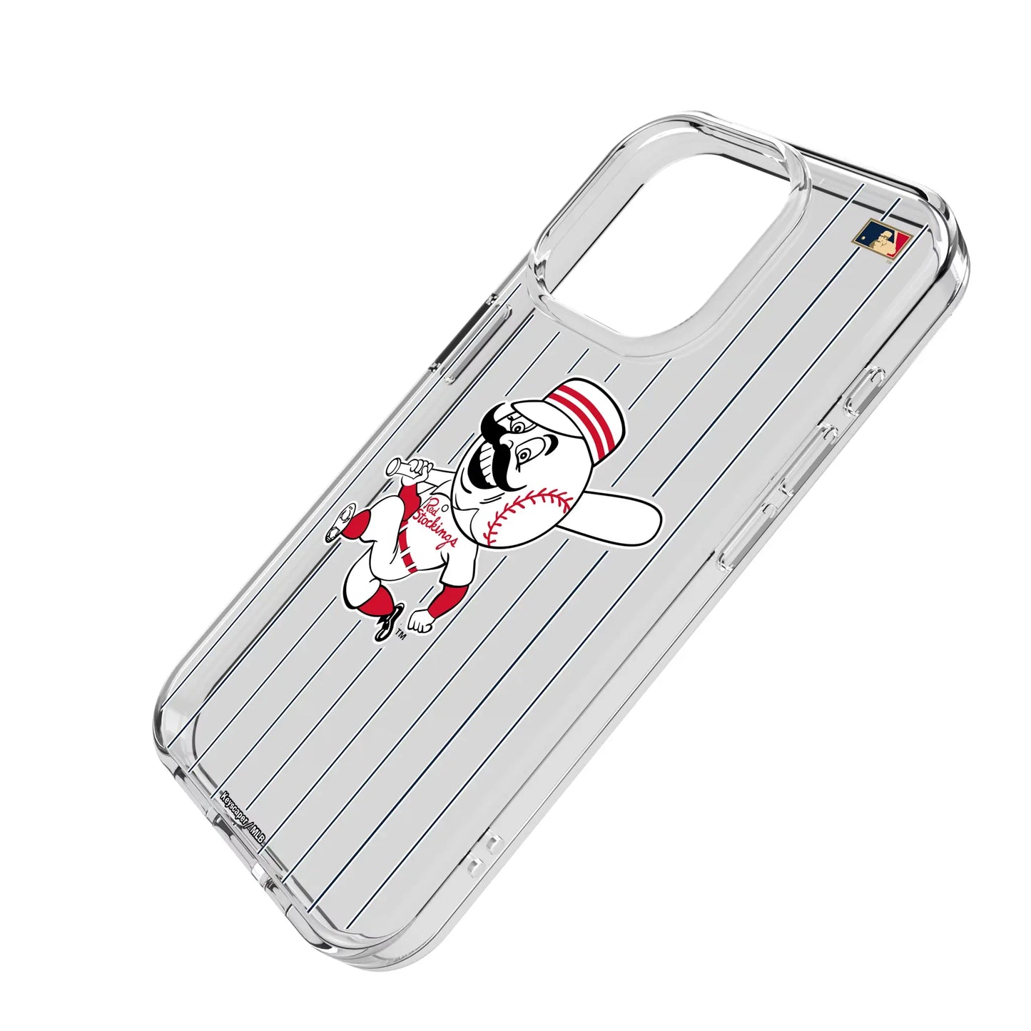 Cincinnati Reds 1953-1967 - Cooperstown Collection Pinstripe Clear Phone Case for Apple iPhone