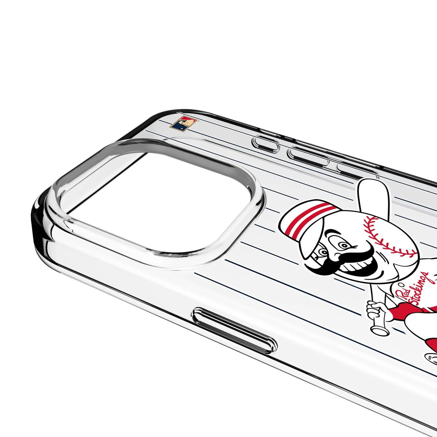 Cincinnati Reds 1953-1967 - Cooperstown Collection Pinstripe Clear Phone Case for Apple iPhone