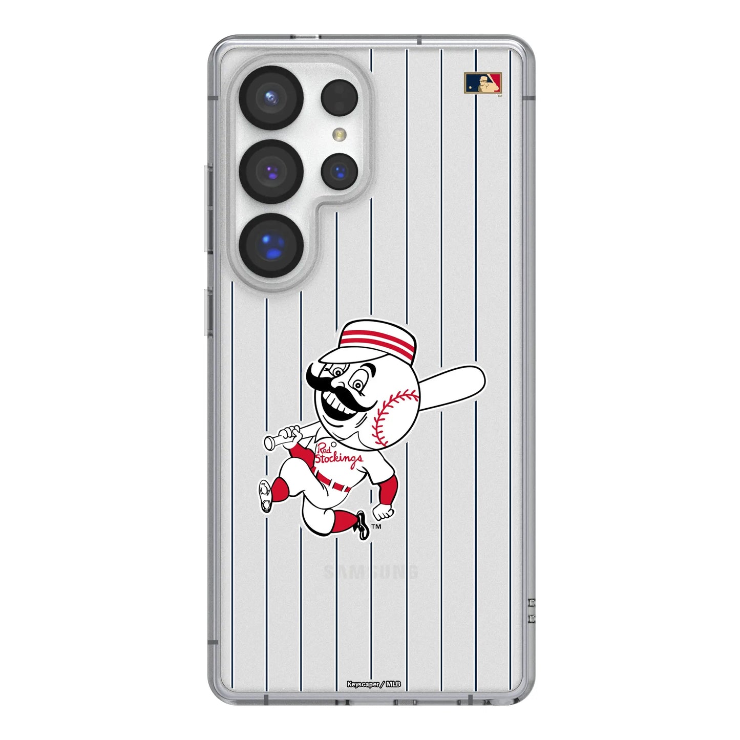 Cincinnati Reds 1953-1967 - Cooperstown Collection Pinstripe Clear Phone Case for Samsung Galaxy