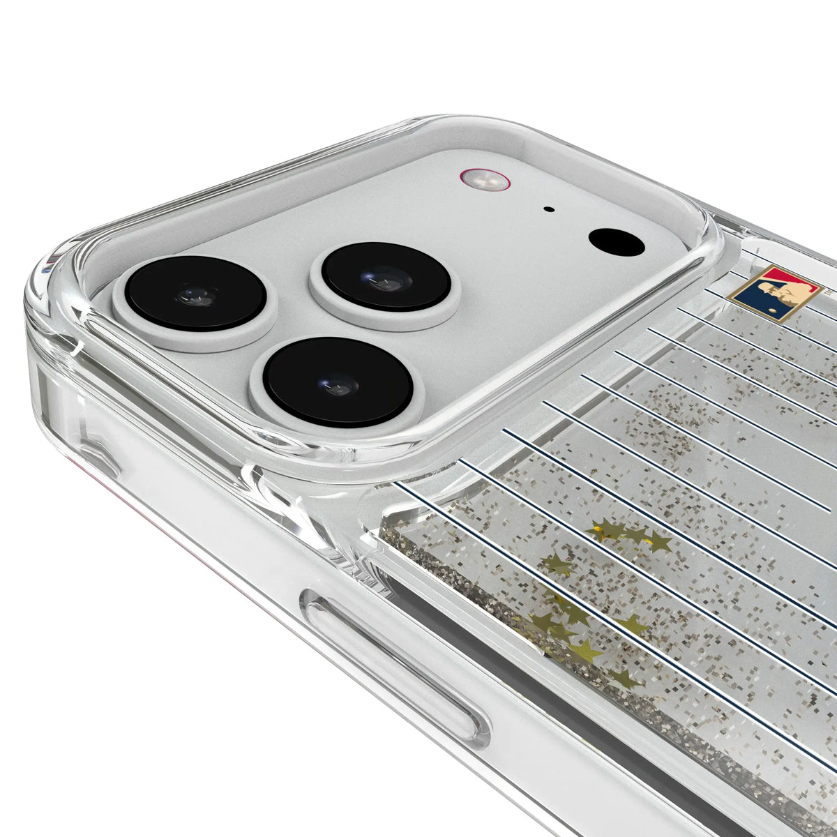 Cincinnati Reds 1953-1967 - Cooperstown Collection Pinstripe Glitter Phone Case for Apple iPhone