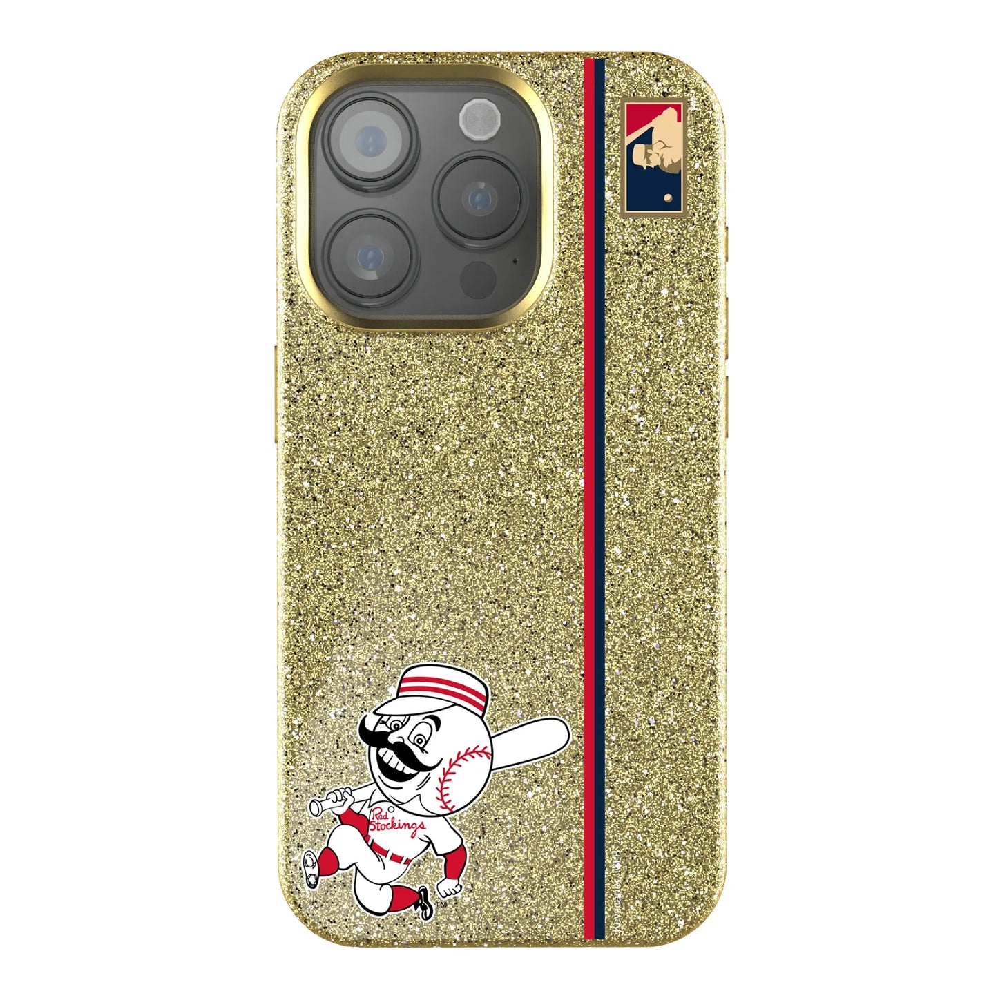 Cincinnati Reds 1953-1967 - Cooperstown Collection Sidebar Bling Phone Case for Apple iPhone