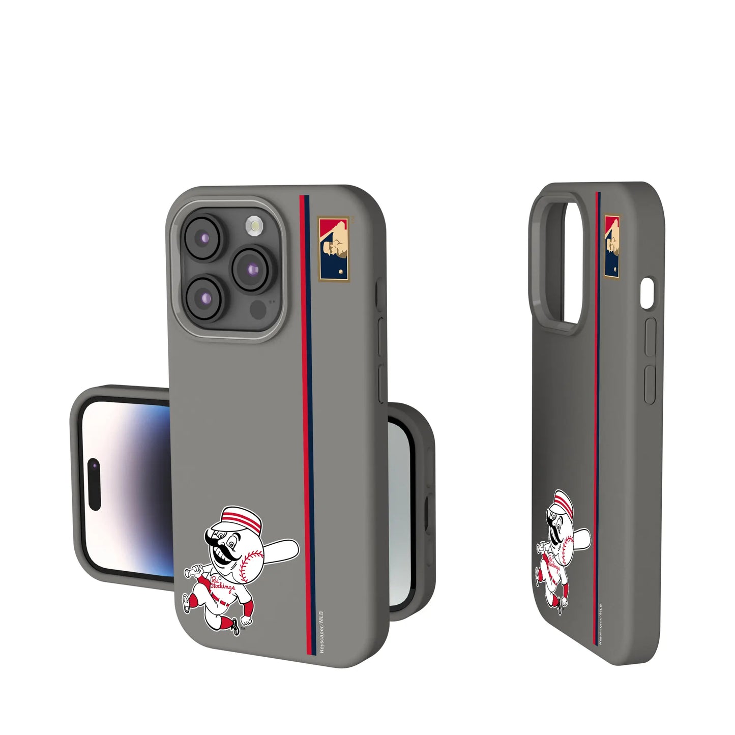 Cincinnati Reds 1953-1967 - Cooperstown Collection Sidebar Soft Touch Phone Case for Apple iPhone