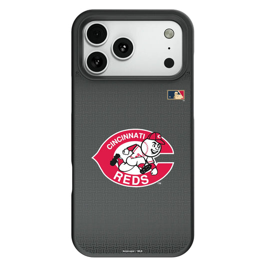 Cincinnati Reds 1974-1992 - Cooperstown Collection Linen Bump Phone Case for Apple iPhone