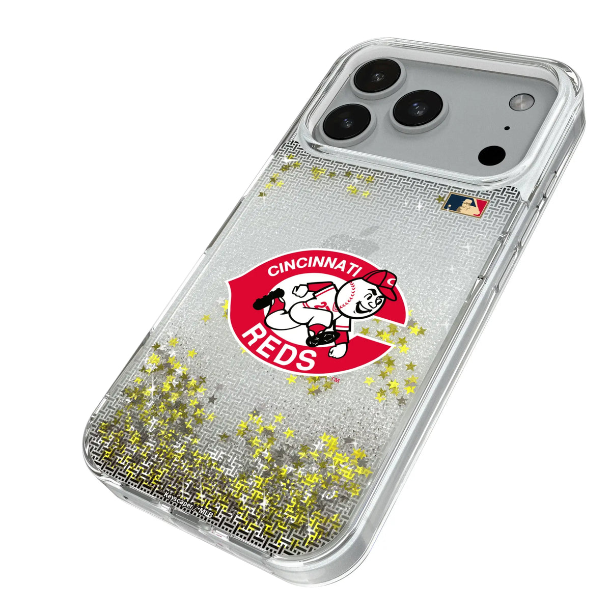 Cincinnati Reds 1974-1992 - Cooperstown Collection Linen Glitter Phone Case for Apple iPhone