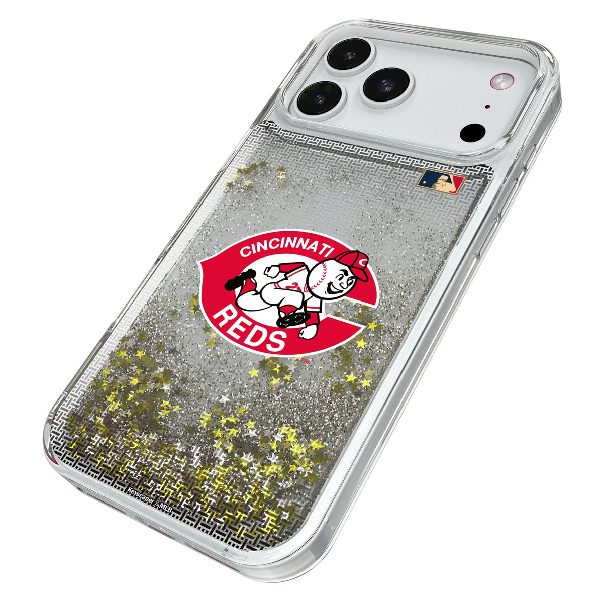 Cincinnati Reds 1974-1992 - Cooperstown Collection Linen Glitter Phone Case for Apple iPhone