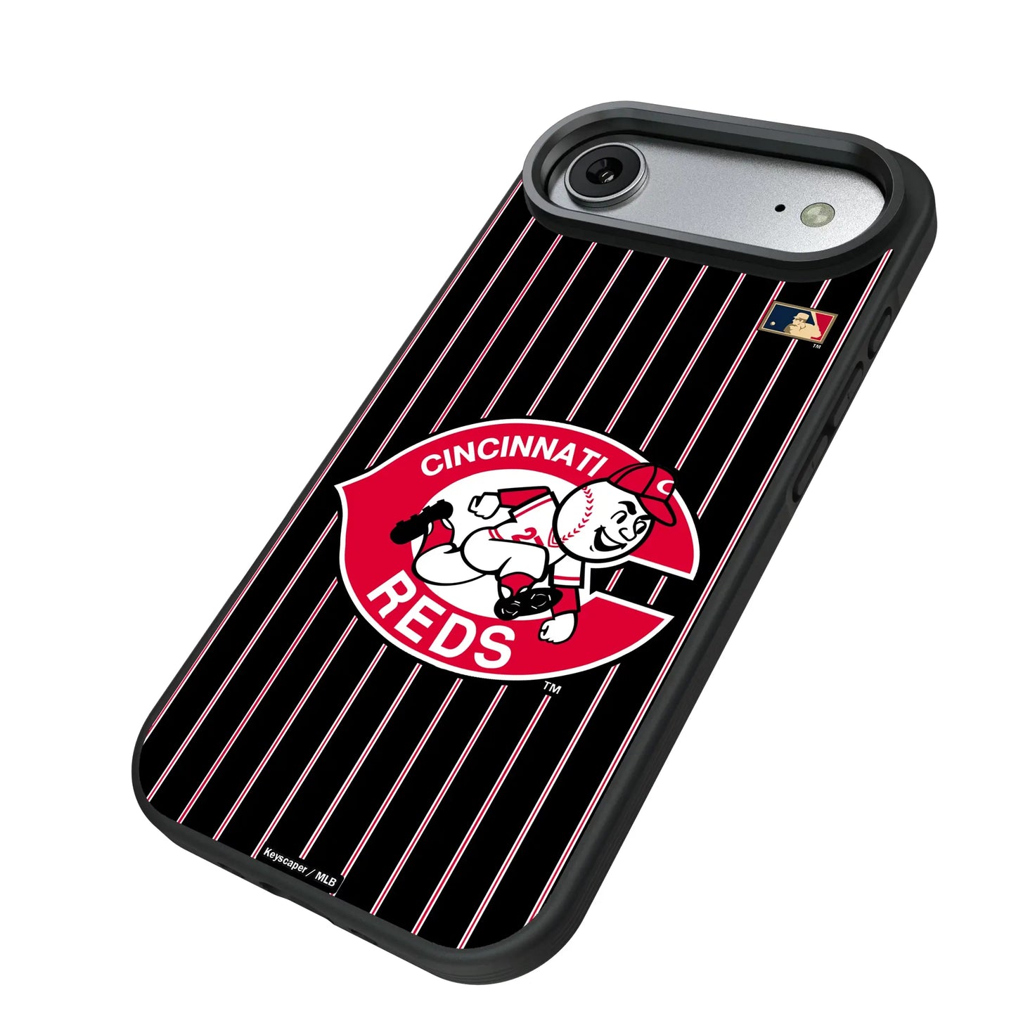 Cincinnati Reds 1974-1992 - Cooperstown Collection Pinstripe Bump Phone Case for Apple iPhone